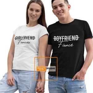 Girlfriend Fiancee Shirt, Boyfriend Fiance Shirt, Matching Couples Shirt, Engagement Shirt, Wedding Shirts, Bridal Gift, Engagement Gift