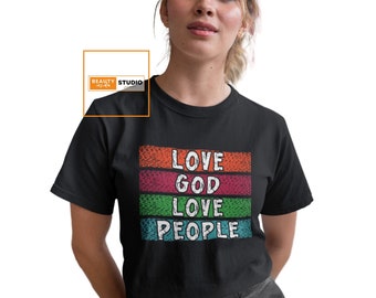 Liebe Gott Liebe Menschen Shirt, christliche Shirts für Frauen, religiöse Shirts für Frauen, Ostern Geschenk Ideen, Liebe Gott Liebe Menschen, Liebe Gott svg