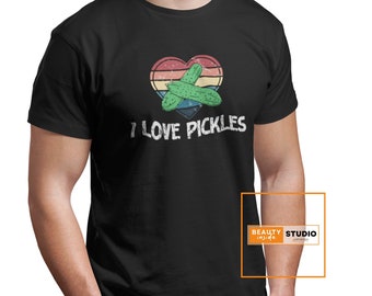 I Love Pickles Shirt, Pickle Lover Shirt, Unique Gifts For Her, Womens Funny Tshirt, Retro Pickles Shirt, Cute T-shirt Funny, Vintage Shirt