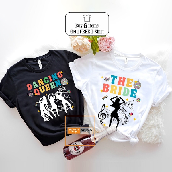 Chemise de bachelorette Mamma mia, Disco Bachelorette, chemise Dancing Queen, T-shirts dernier disco, demoiselles d'honneur, cadeau de demoiselle d'honneur, cadeau personnalisé