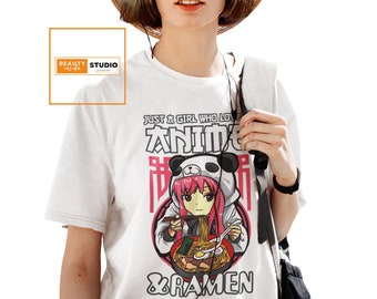 Anime Ramen Girl T-Shirt, Otaku Tee