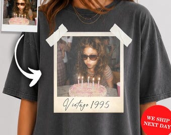 Custom Vintage Photo And Year Shirt, Custom Shirt With Picture Personalized 30th Birthday Gift,Vintage Est Shirt,Vintage 30th Birthday Party