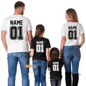 Custom family shirts, Any name, any number, Custom name, Custom number shirt, Personalized shirt, Customized shirt, Matching Family shirts