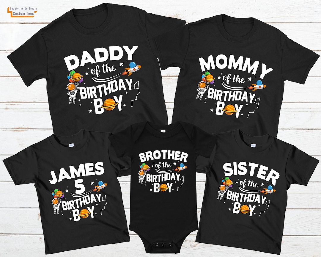 Astronaut Birthday Shirt Family Astronaut Shirts Family - Etsy