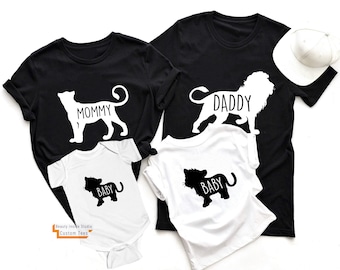 Lion Family Matching Shirts, Personalized Lion Outfits