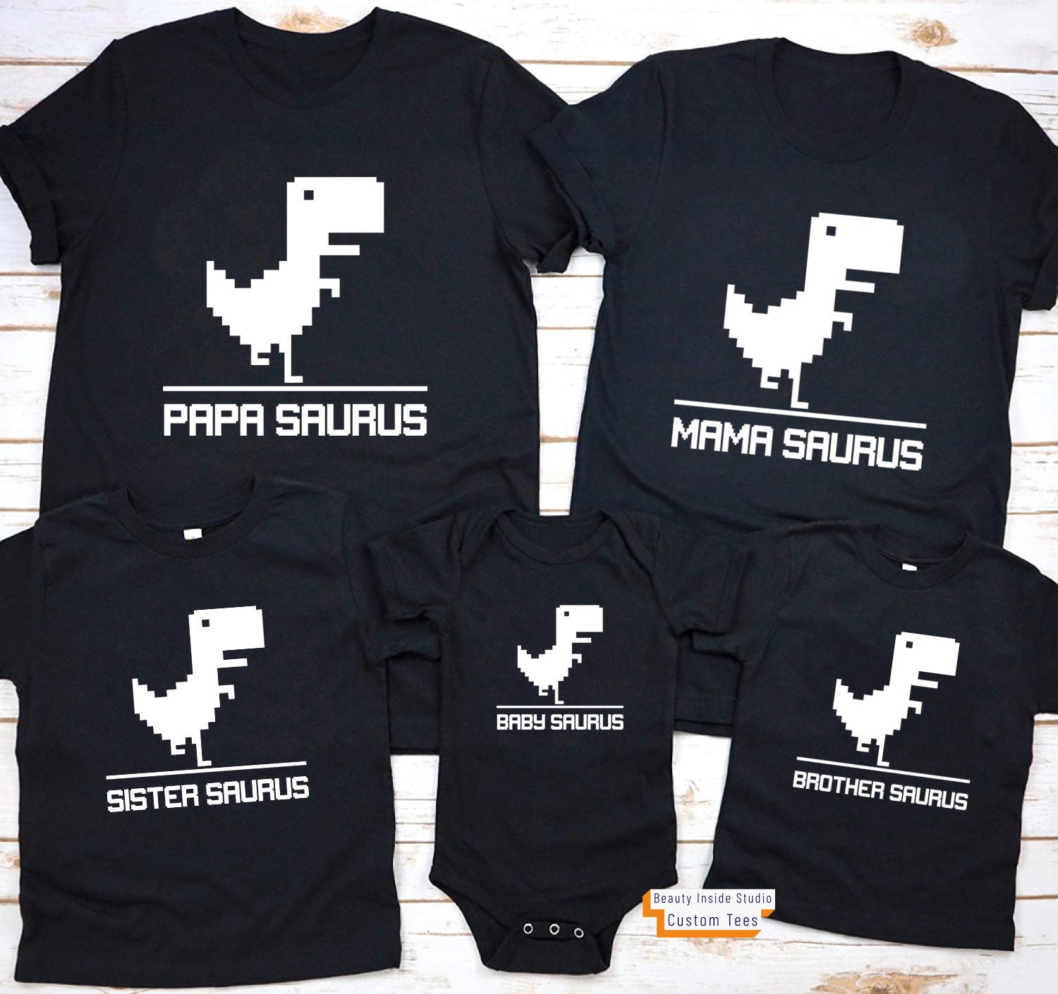 Matching family Mini Saurus Tee Shirt Family Matching T-shirts Family Tees Saurus Shirts Mini Saurus Shirt Dinosaur Family Shirts