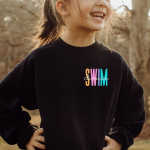 Personalized Youth Swim shirt, long sleeve, sweatshirt, tank top, hoodie, gift, custom name kids swimmer, swim coach, swimming