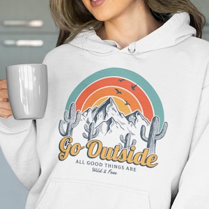 Go outside shirt, hoodie, tank top, nature, hiking, camping, adventure, travel, outdoor, recreational therapy