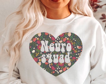 Neuro squad shirt, sweatshirt, hoodie, gift, neuro nurse, crew, neurology nurse, brains, neuroscience, cute