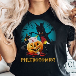 Phlebotomist Halloween shirt, hoodie, sweatshirt, tank top, gift, phlebotomy, phlebotomist student