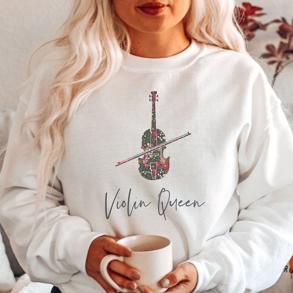 Violin queen shirt, sweatshirt, hoodie, tank top, gift, violin player, teacher, music teacher, orchestra,