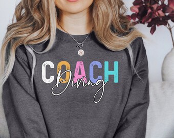 Diving coach shirt, long sleeve, sweatshirt, tank top, hoodie, gift, diver, diving teacher, scuba diving instructor,  appreciation gift