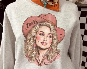 Chemise rétro cow-girl western, t-shirt style musique country, chemise graphique cow-girl vintage, sweat-shirt esthétique western, cow-girl rose sku5-83