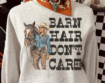 Shirt, shirt cowgirl paard, grappig western T-shirt, shirt paard meisje, shirt ranch leven, paardensportcadeau sku5-11