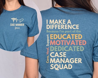 Personalized Case manager Squad shirt, long sleeve, sweatshirt, hoodie, gift, pocket custom name Case manager, behavioral therapist
