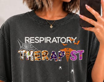 Respiratory Therapist Halloween shirt, long sleeve, sweatshirt, hoodie, Comfort Colors RT lung therapist, respiratory care, rrt