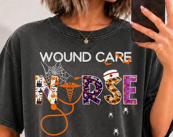 Wound Care Nurse Halloween shirt, long sleeve, sweatshirt, hoodie, Comfort Colors Wound Care squad, ostomy care nurse, burn care