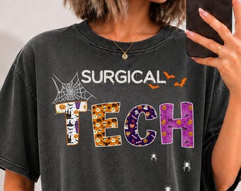 Surgical Tech Halloween shirt, long sleeve, sweatshirt, hoodie, Comfort Colors Surgical Technologist, surg tech, sicu, surgery