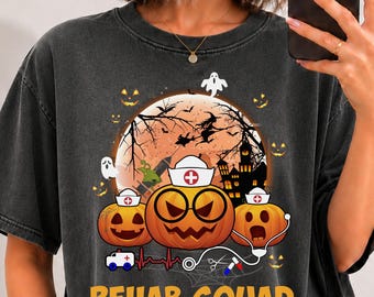 Rehab Squad Halloween shirt, long sleeve, sweatshirt, hoodie, Comfort Colors Rehab therapy team, rehabilitation nurse, physical therapist