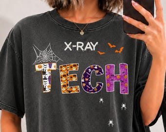 X-ray Tech Halloween shirt, long sleeve, sweatshirt, hoodie, Comfort Colors X-ray Radiologic Technologist, xray rad tech
