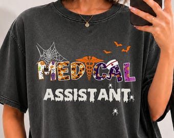 Medical Assistant Halloween shirt, long sleeve, sweatshirt, hoodie, Comfort Colors cma ma nurse, nursing school graduation