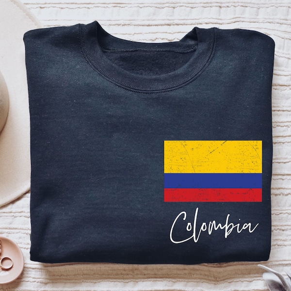 Colombia flag shirt, hoodie, sweatshirt, tank top, gift, pocket, Colombia travel, Colombian apparel, clothing