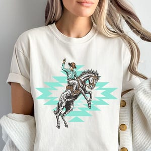 Rodeo Cowboy T-Shirt, Western Horse Riding Tee, Country Rodeo Gift, Cowgirl Cowboy Hoodie, Sweatshirt, Long Sleeve   sku3 5