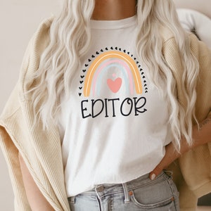 Editor shirt, hoodie, sweatshirt, tank top, gift, rainbow, newspaper editor, editing, director, video editor, film editor, photographer