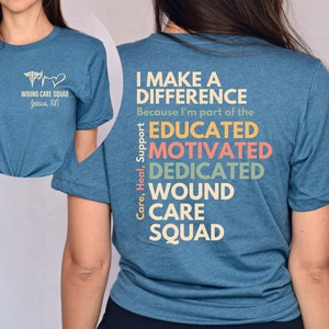Personalized Wound care Squad shirt, long sleeve, sweatshirt, hoodie, gift, front and back, pocket custom name Wound care nurse, ostomy care