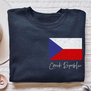 Czech Republic Flag shirt, long sleeve, sweatshirt, hoodie, gift, pocket, Czechia, Czech