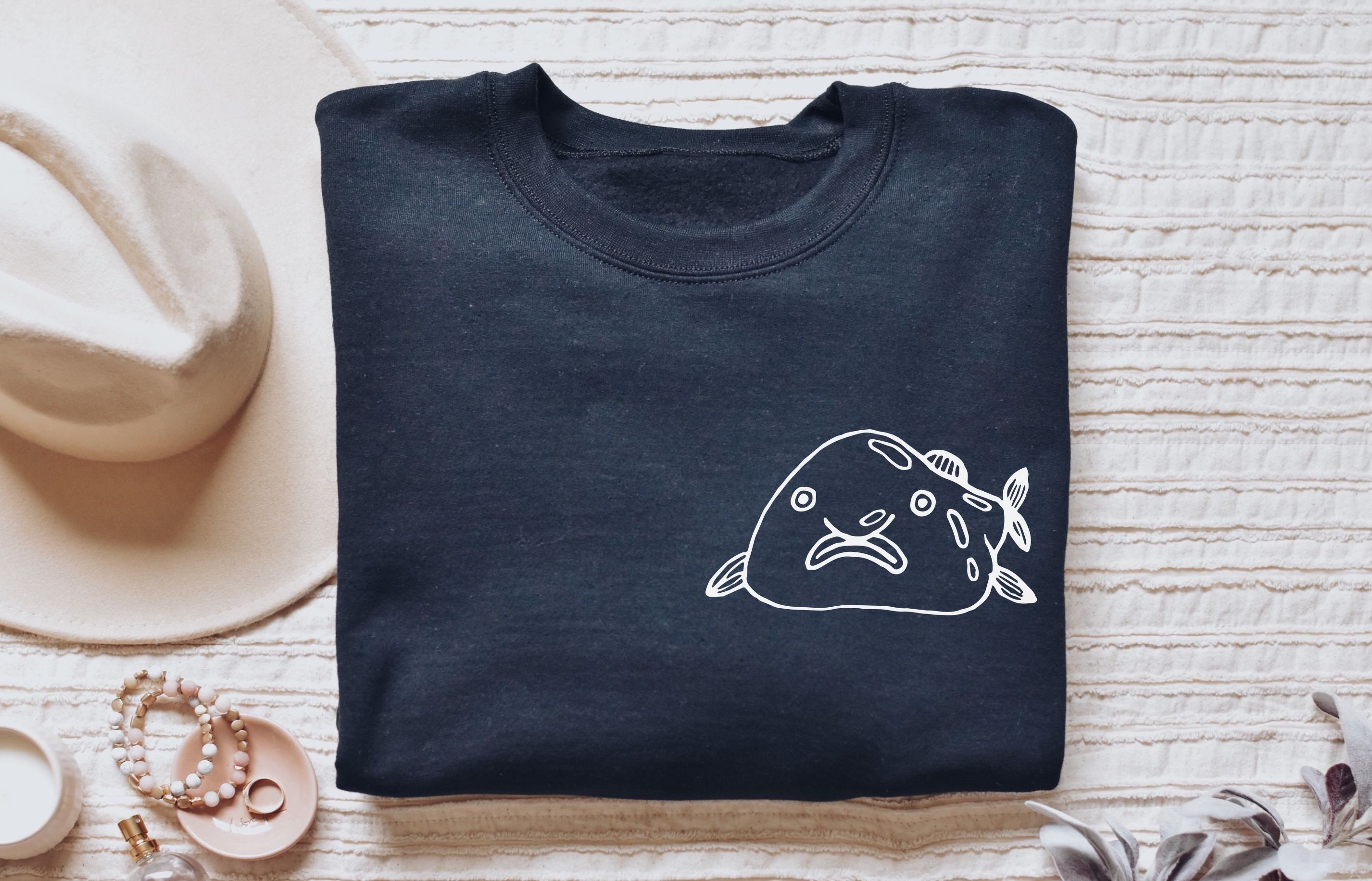 Blobfish shirt, long sleeve, sweatshirt, hoodie, gift, pocket, Blob fish, ugly fish, Psychrolutes marcidus, Ichthyologist,oceanographer