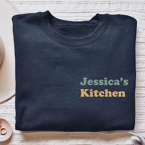 Personalized Kitchen shirt long sleeve sweatshirt hoodie gift pocket custom name cooking, chef, baking