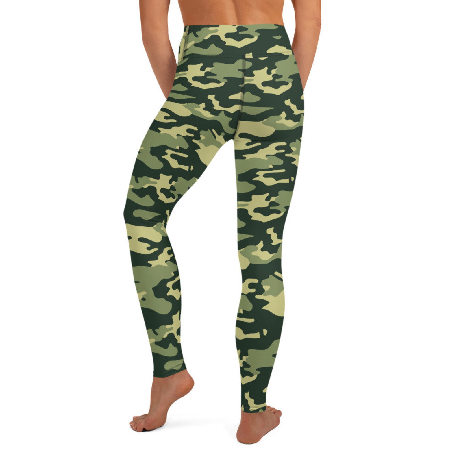 Forest green Yoga Leggings gift camo camouflage fitness | Etsy