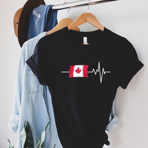 Canada heartbeat shirt, hoodie, sweatshirt, tank top, gift, Canada shirt, Canada lover, Canadian map shirt, Canadian flag tees