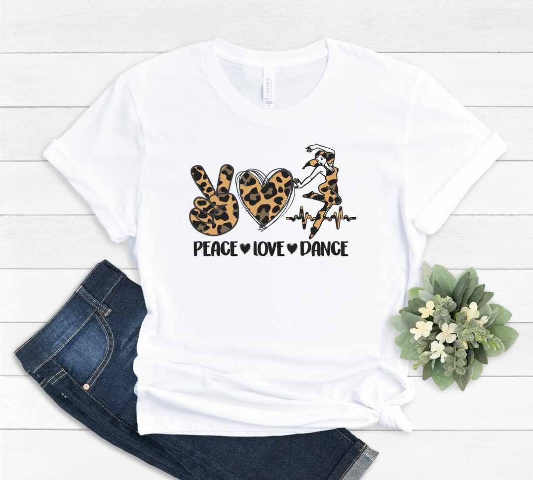 Peace Love Hip Hop Dancing Shirt White main image 0