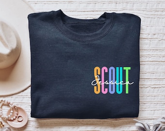 Personalized Scout shirt, long sleeve, sweatshirt, hoodie, gift, pocket Scout leader, Scout mom, Girl Scout, Scout Troop, camping