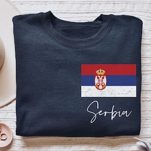 Serbia Flag shirt, long sleeve, sweatshirt, hoodie, gift, pocket, Serbian, unisex crewneck