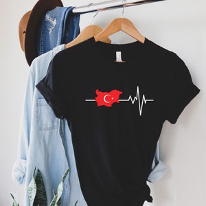 Turkey heartbeat shirt, hoodie, sweatshirt, tank top, gift, Turkey lover, Turkish map shirt, Turkish flag tees