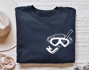 Diver shirt, long sleeve, sweatshirt, hoodie, gift, pocket, freediver, diving, freediving, snorkel, diving mask, diver gift,