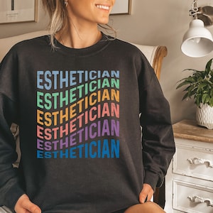 Esthetician shirt, hoodie, sweatshirt, tank top, gift, skin care, hairdresser, barber, beauty salon