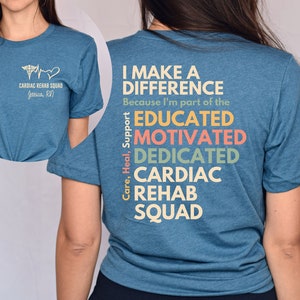 Personalized Cardiac rehab Squad shirt, long sleeve, sweatshirt, hoodie, gift, front and back custom name cardiology nurse