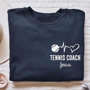 Personalized Tennis Coach shirt, long sleeve, sweatshirt, hoodie, gift, pocket custom name Tennis team coach, instructor, trainer