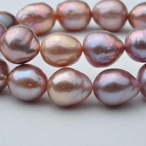 Nucleus Loose Pearl String With Natual Metallic Color,Baroque Pearl Beads For Necklace Design---BNG010