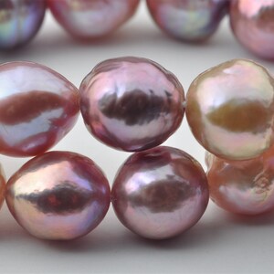 Natural Rainbow Color Baroque Loose Pearl Strand---BBL009