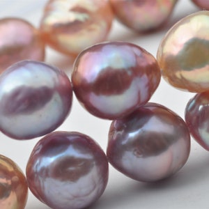 Baroque Pearl Strand With Natural Rainbow Color---BTT001