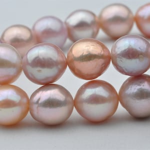 Baroque Loose Pearl Strand With Metallic Color For Necklace Design---ECR012