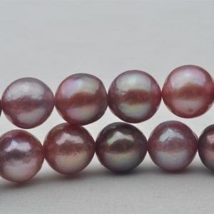 Baroque Loose Pearl Strand With Metallic Color For Necklace Design,Natural Rainbow Color Pearl Strand---HEN006