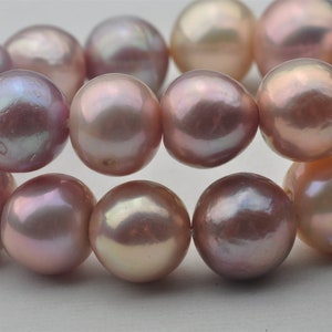 Nucleated Pearl Strand For Necklace Design,Natural Meallic Color Pearl String,Baroque Loose Pearl Strand With Rainbow Color---HQM043