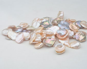 1pcs Natural Pink & Purple Color Loose Keshi Pearl