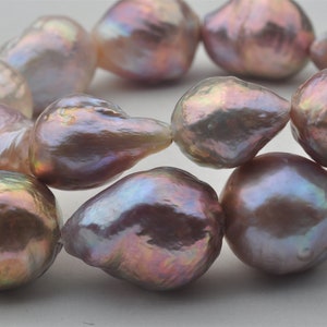 Baroque Loose Pearl Strand With Metallic Color For Necklace Design,Natural Rainbow Color Pearl Strand---HNM001